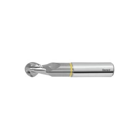 Garant Solid Carbide Ball Nose End Mill, for Aluminum, Uncoated, 3 mm 207026 3